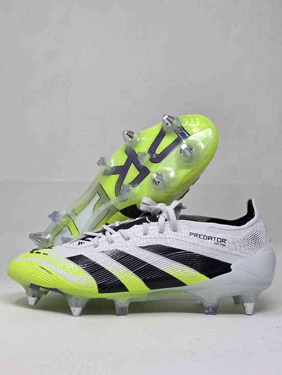 Adidas Predator Elite SG Cleats White/Black/Lemon JI1067 Mens Size 6.5/Women 7.5 main image 9
